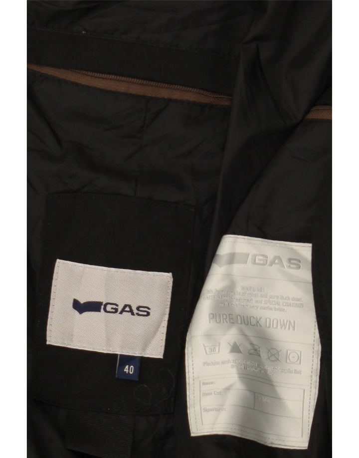 GAS Womens Padded Coat IT 40 Small Black Nylon