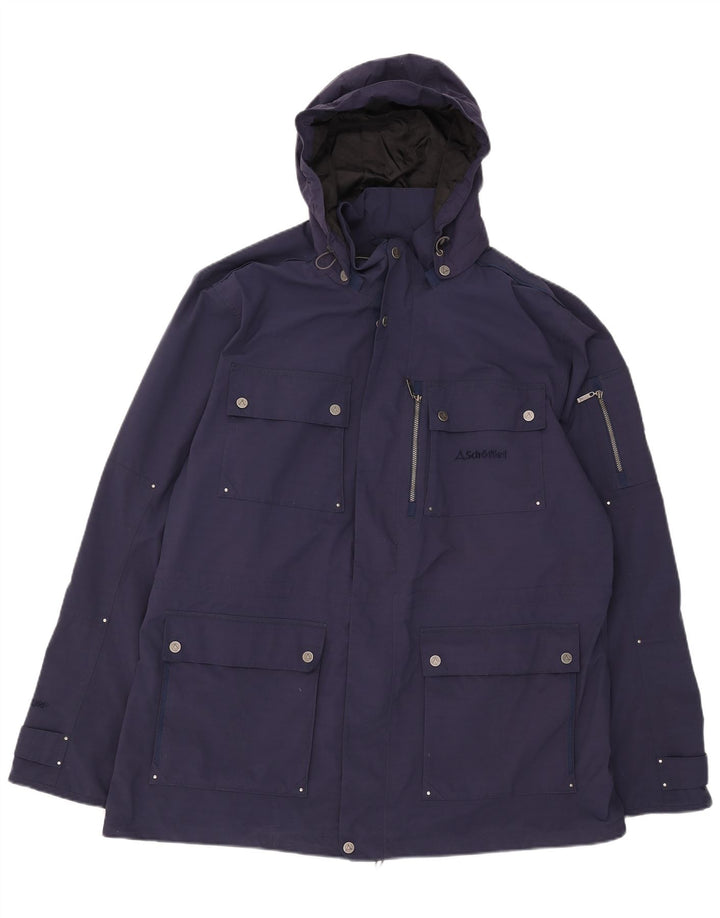 Męska kurtka z kapturem Schoffel UK 48 4XL granatowa