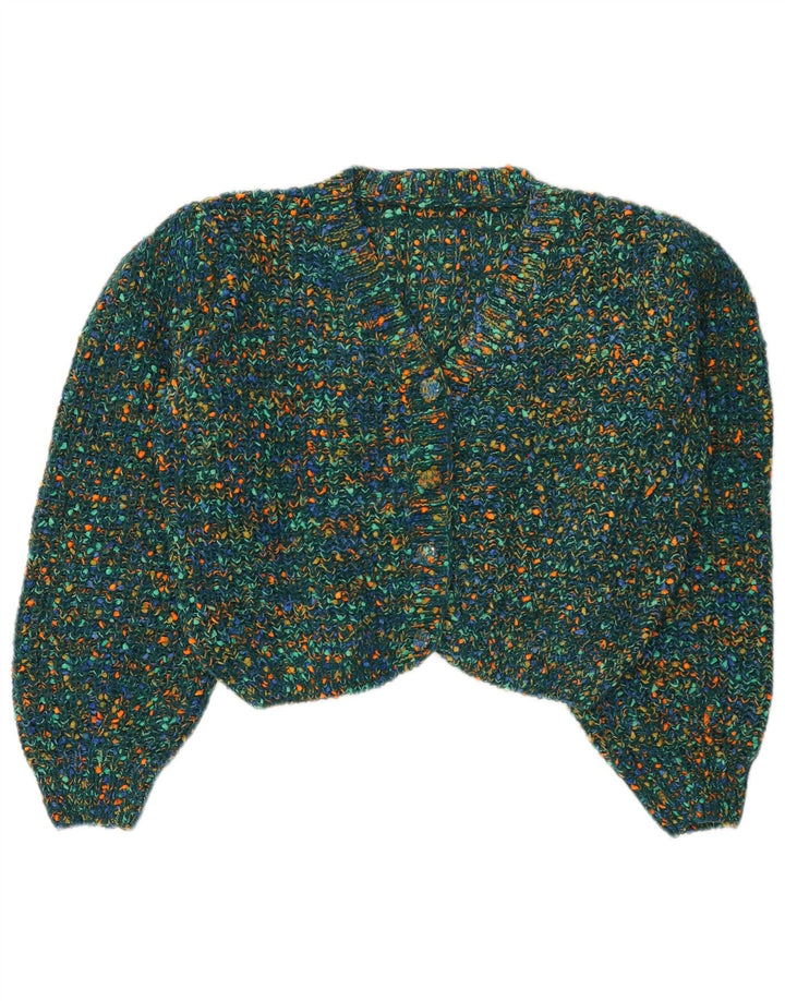 Sweter damski Cider Crop Cardigan UK 16, duży, zielony, nakrapiany poliester