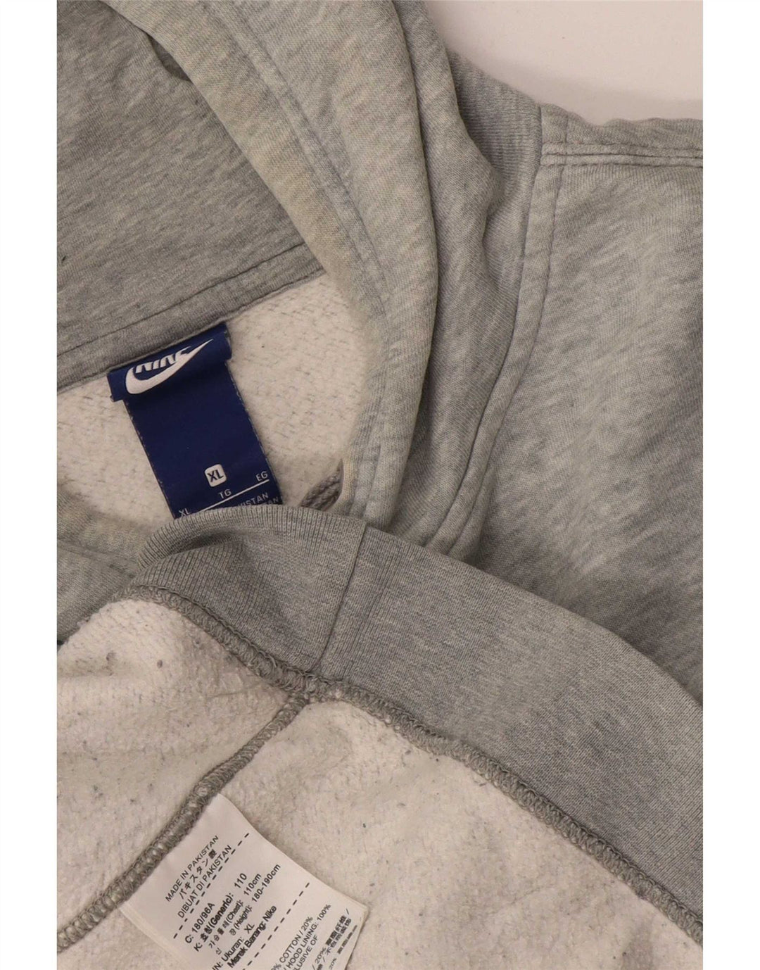 Męski sweter z kapturem Nike XL, szary, bawełniany