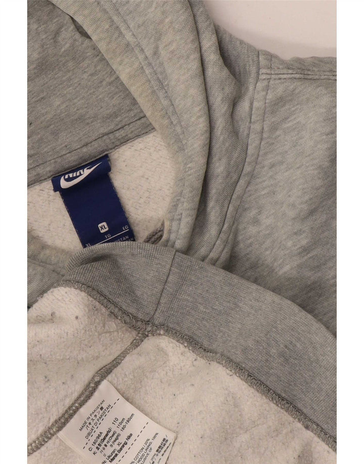 Męski sweter z kapturem Nike XL, szary, bawełniany