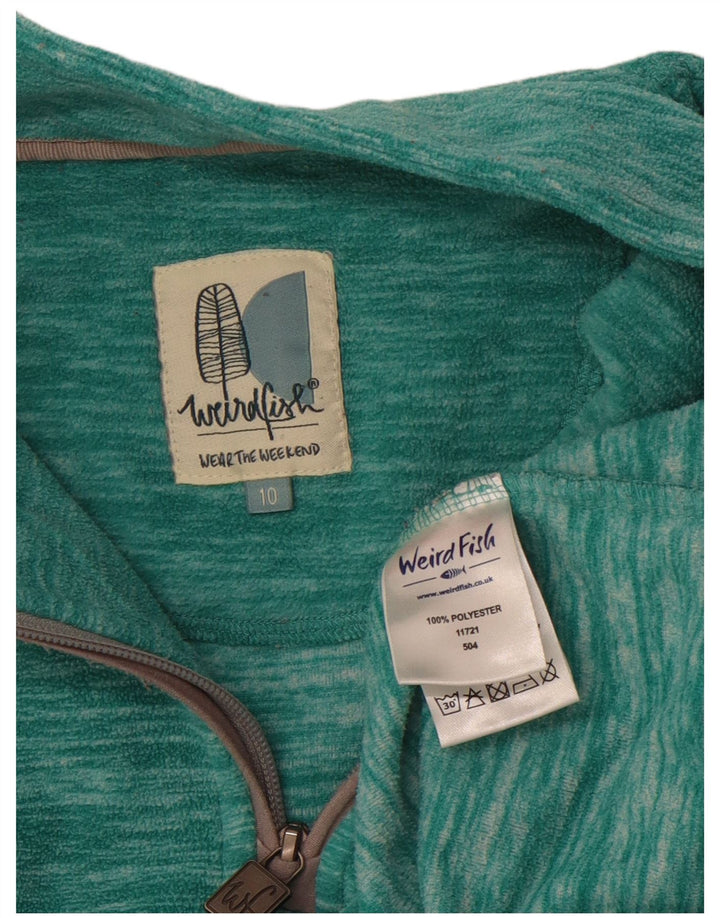 Damski sweter oversize Weird Fish z polaru UK 10, mały, zielony, poliester