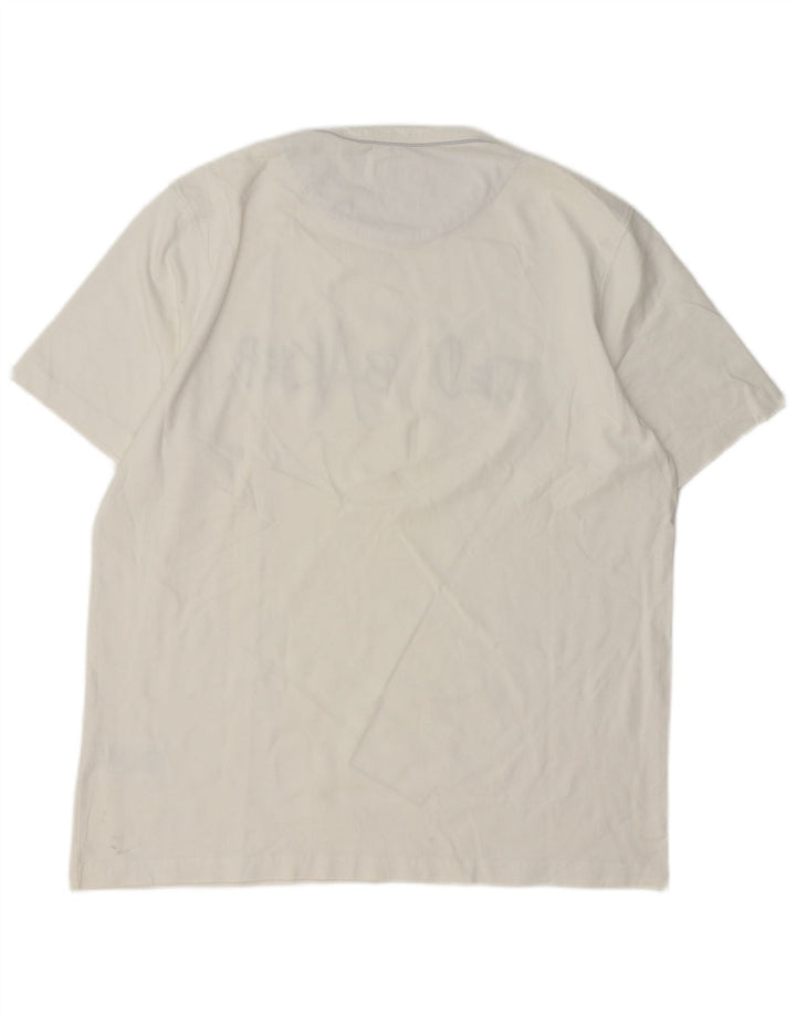 Męska koszulka z grafiką Ted Baker, rozmiar 5 XL, biała, bawełniana
