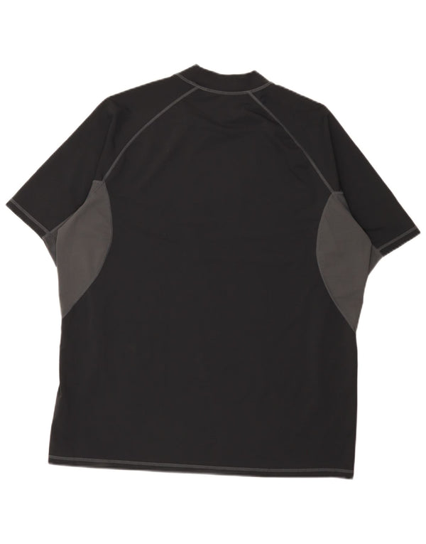 T-shirt męski Mountain Warehouse, top XL, czarny nylon z blokami kolorów