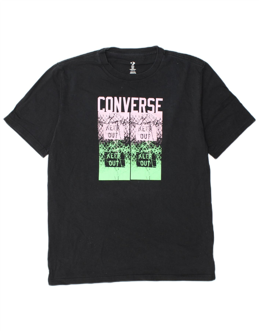 Męska koszulka Converse z grafiką, średnia czarna bawełna