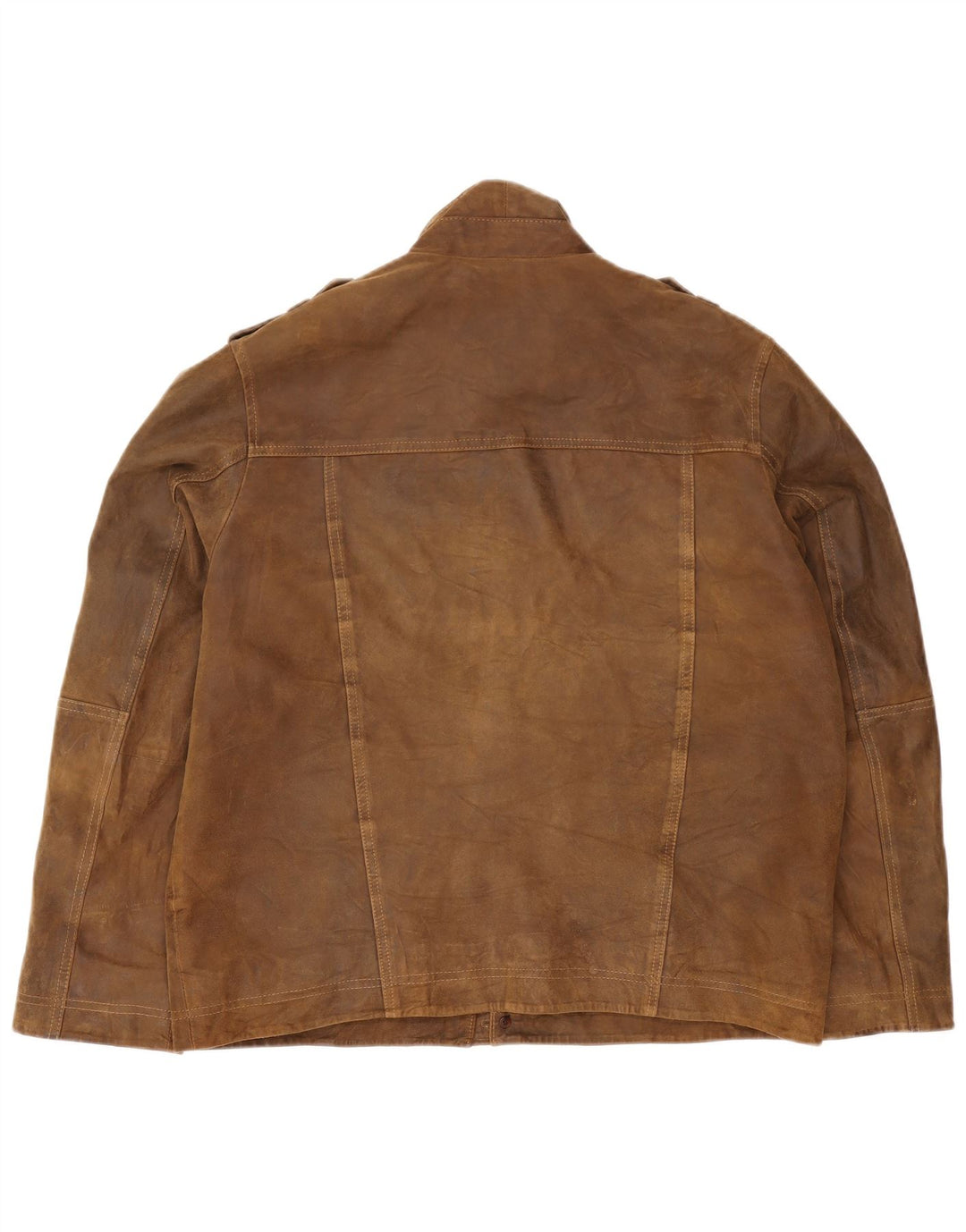 Męska kurtka wojskowa zamszowa Engbers IT 52 XL, brązowa skóra