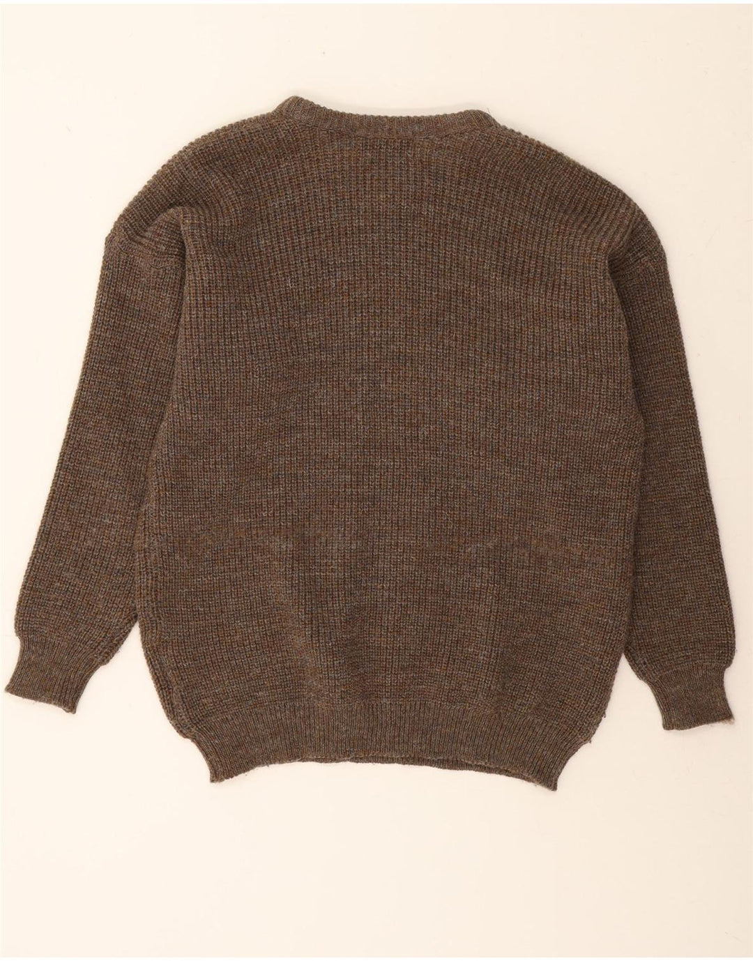 Męski sweter z okrągłym dekoltem BARBOUR, średnia khaki, nowa wełna