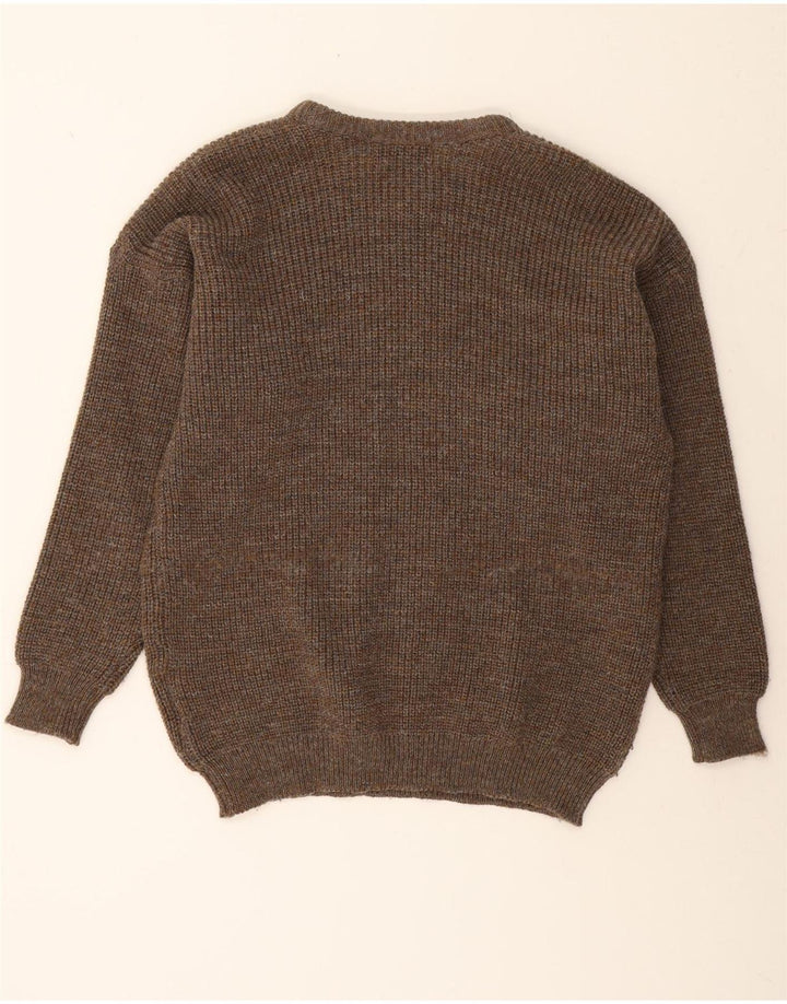 Męski sweter z okrągłym dekoltem BARBOUR, średnia khaki, nowa wełna
