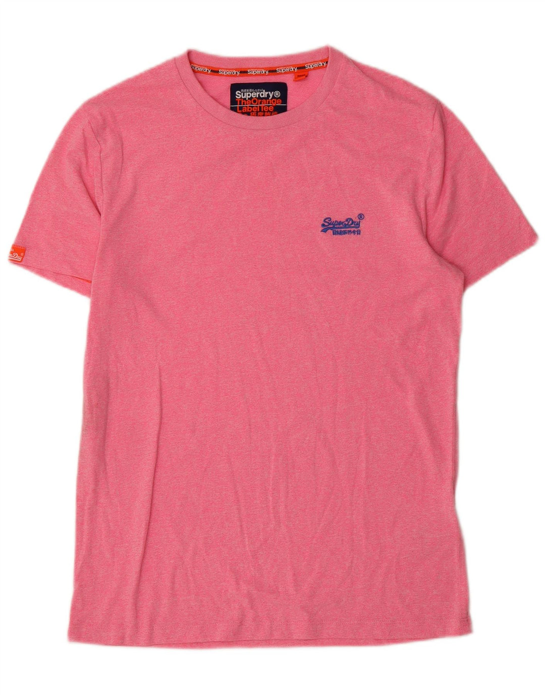 Męski T-shirt Superdry, duży, różowy, bawełniany