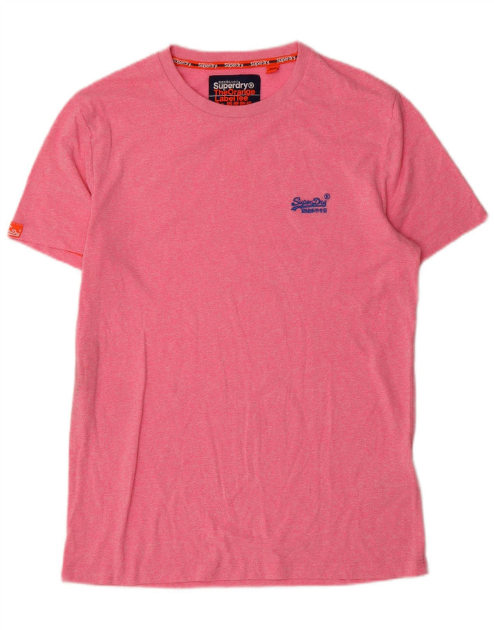 Męski T-shirt Superdry, duży, różowy, bawełniany