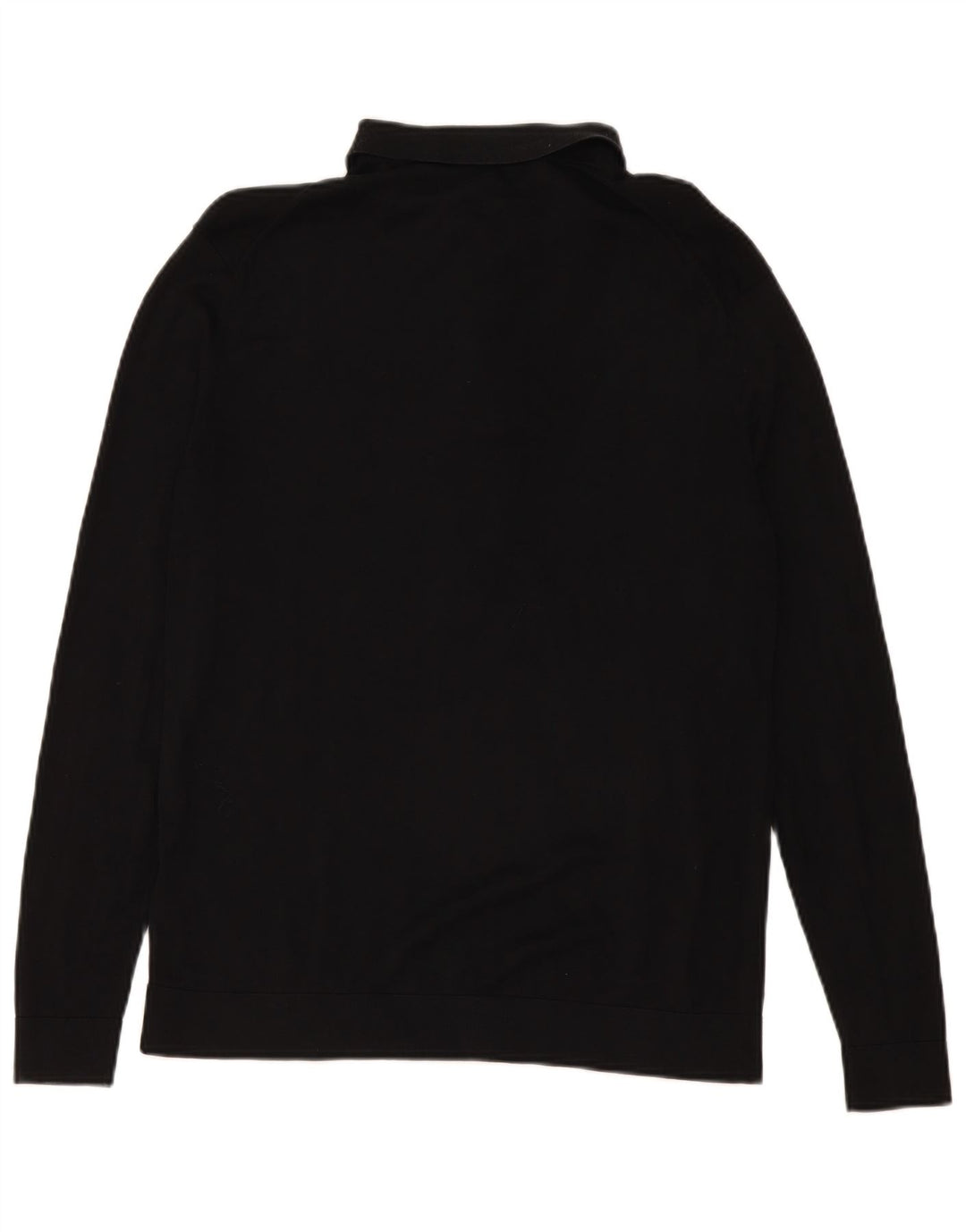 Cos Męski sweter polo, duży, czarny, jedwabny