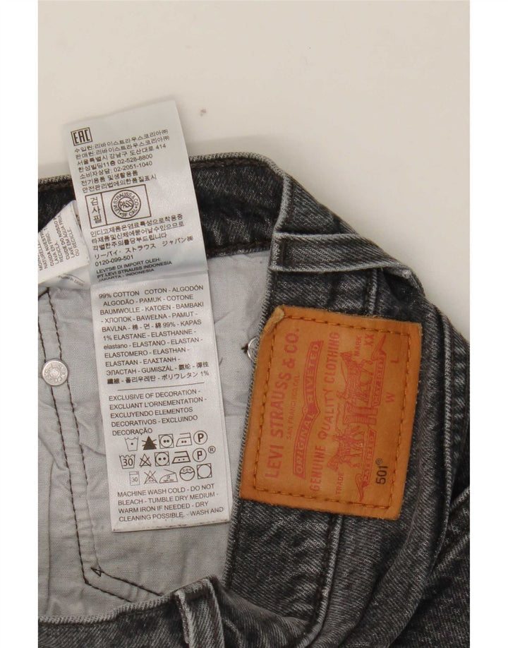 Damskie spodenki jeansowe Levi's 501 W28 Średnia czarna bawełna