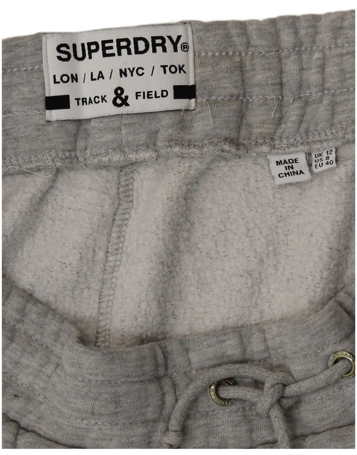 Damskie spodnie dresowe Superdry Joggers UK 12 Średnioszary, bawełniany