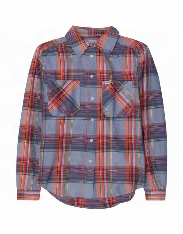 Wrangler Womens Loose Fit Shirt UK 6 XS Multicoloured Check Cotton