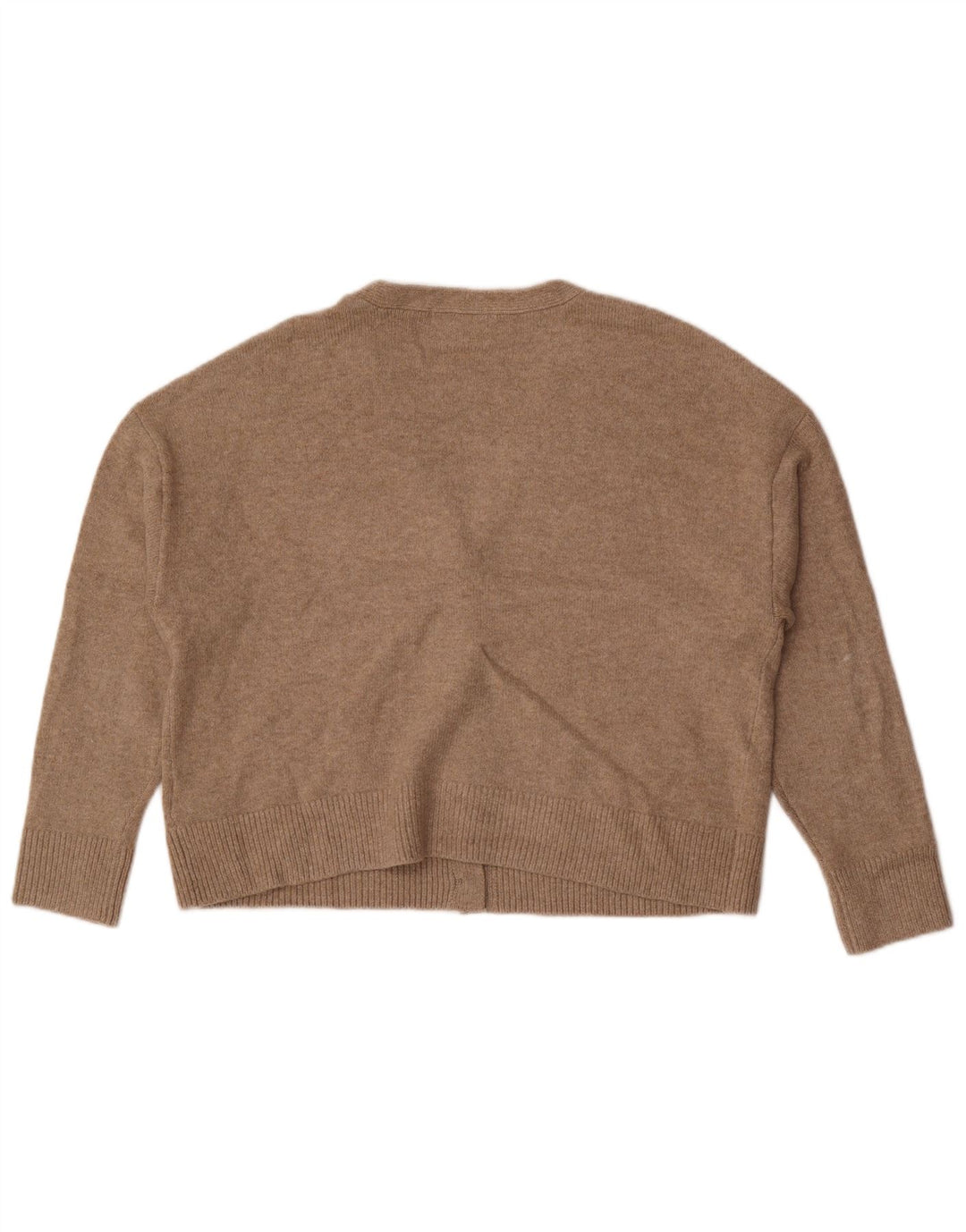 Marks & Spencer Krótki sweter damski, UK 14, średni brązowy poliester