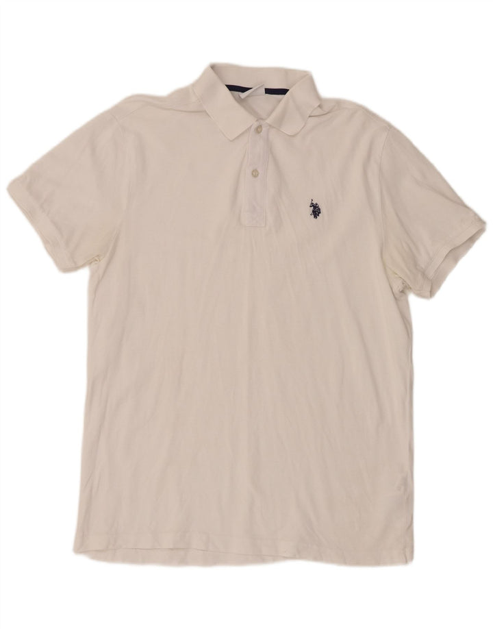 US Polo Assn. Koszula męska duża, biała, bawełniana