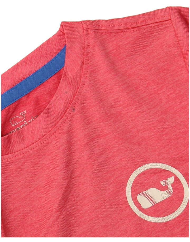 Chłopięcy T-shirt z grafiką Performance VINEYARD VINES, 4-5 lat, różowy