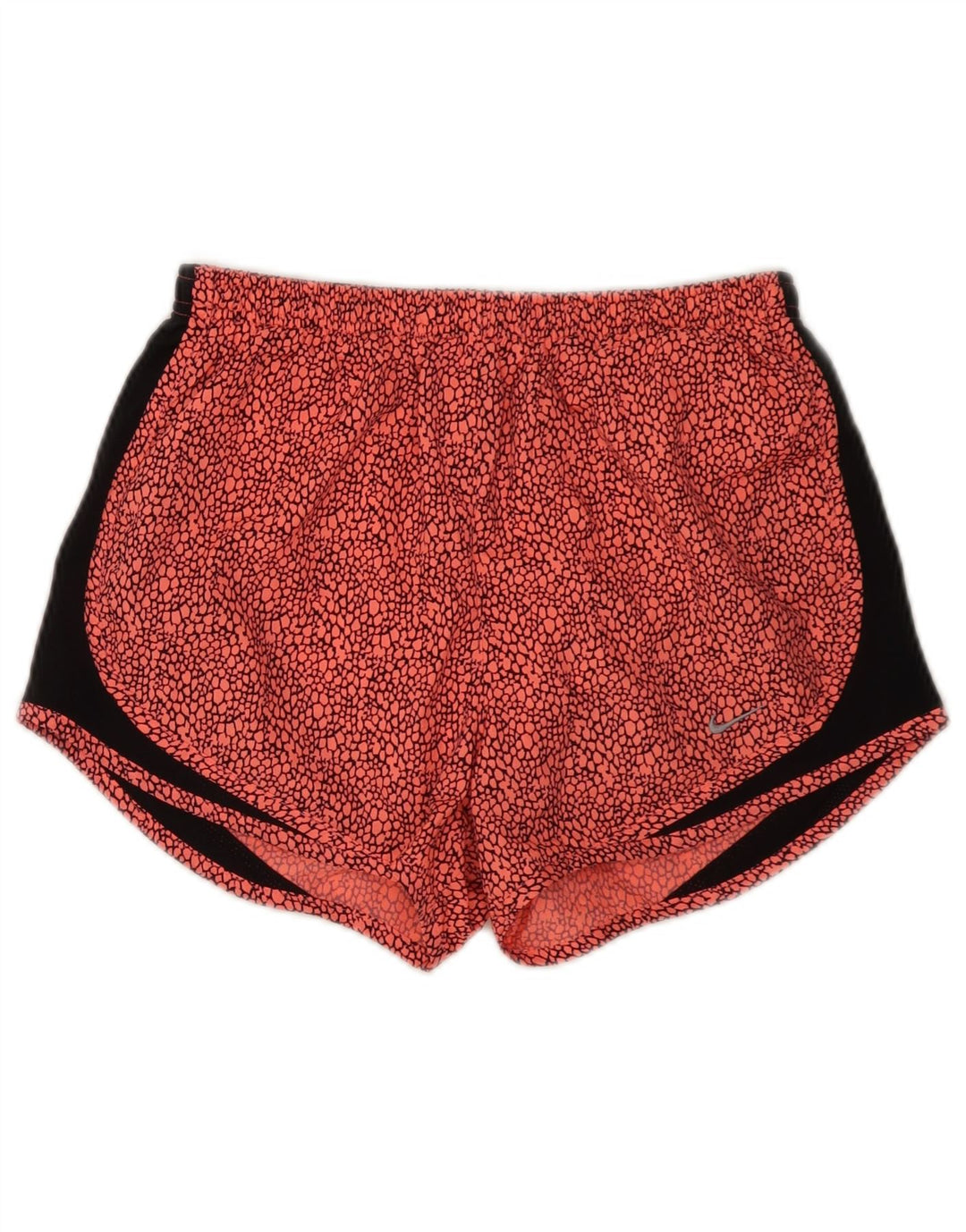Damskie spodenki sportowe Nike Dri Fit z abstrakcyjnym wzorem UK 10, małe, czerwone, poliestrowe