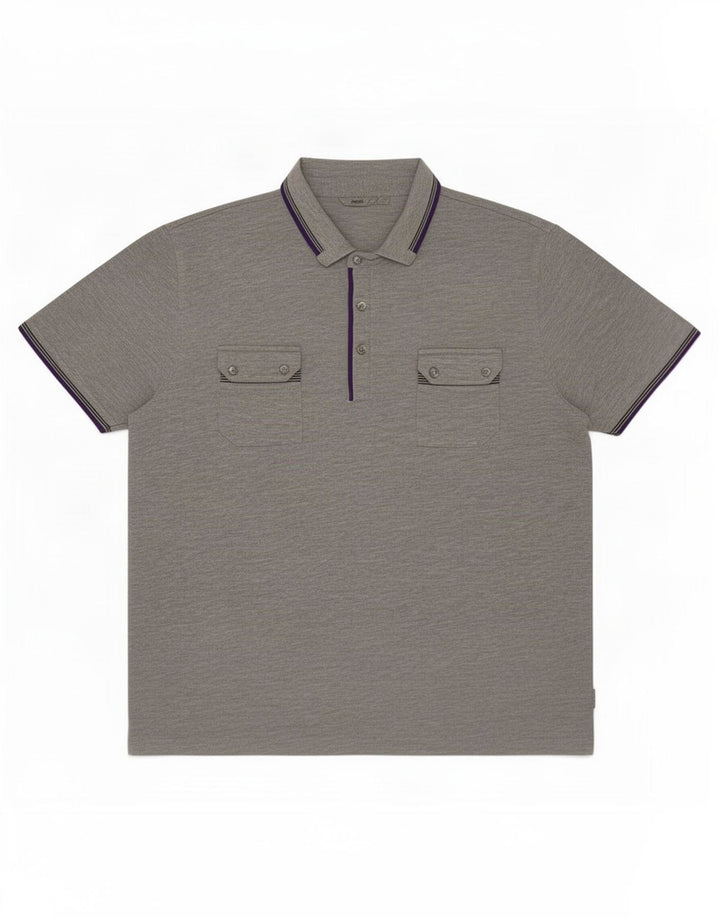 Męska koszulka polo Ted Baker, rozmiar 7, 3XL, szary, nakrapiany poliester