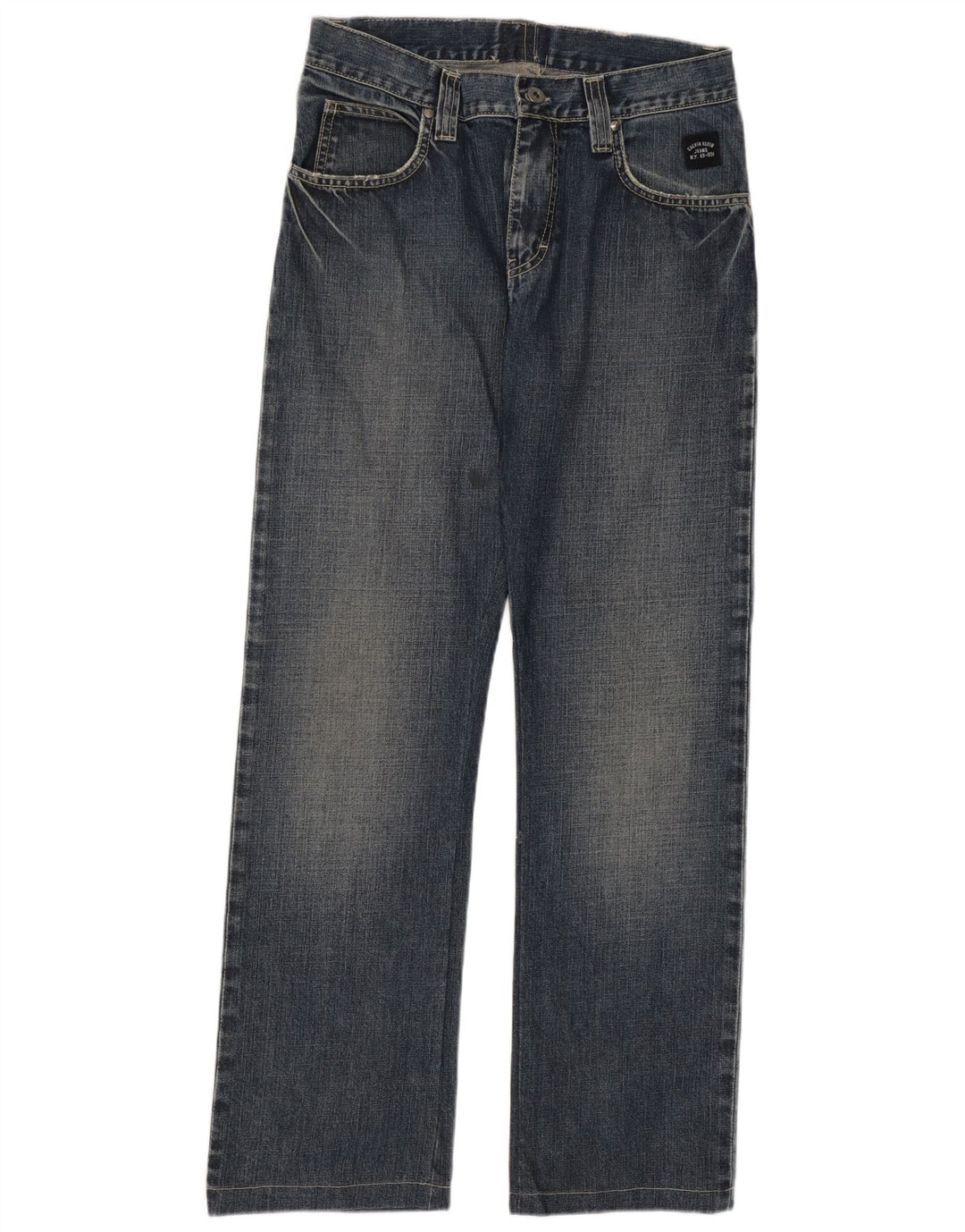 Damskie proste dżinsy Calvin Klein W33 L30 Niebieskie bawełniane