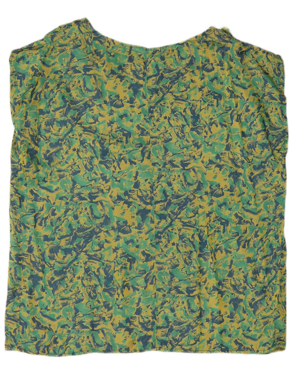 Bluzka damska vintage, UK 18 XL, zielona w kwiaty