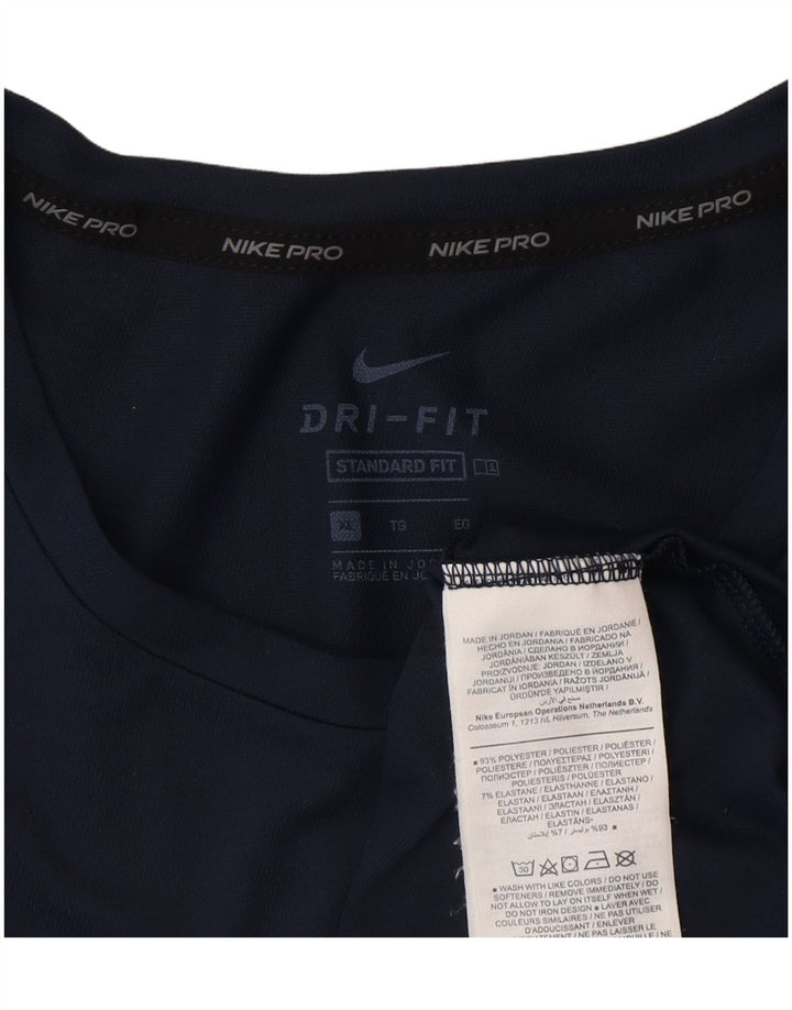 T-shirt męski Nike Dri Fit Standard Fit, top XL, granatowy, poliester