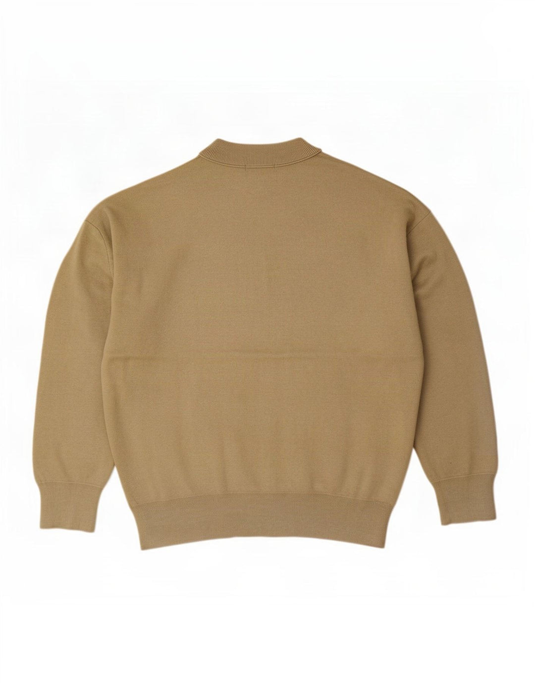 Męski sweter z okrągłym dekoltem Zara, duży, khaki