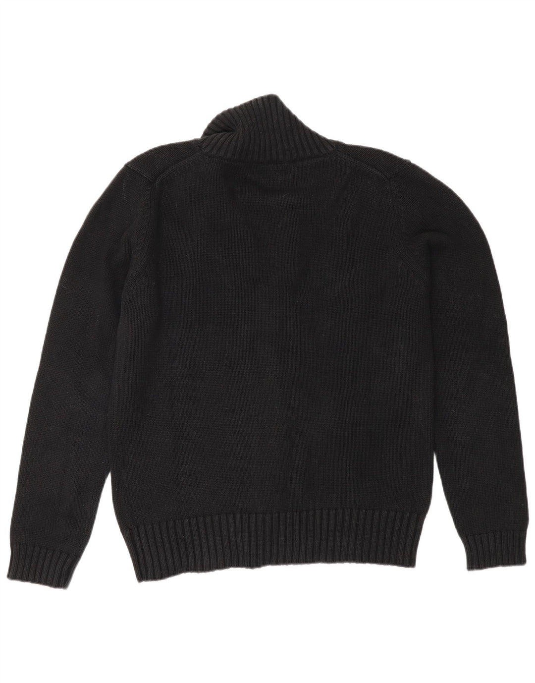 Zara Męski sweter kardigan Średni czarny bawełniany klasyk