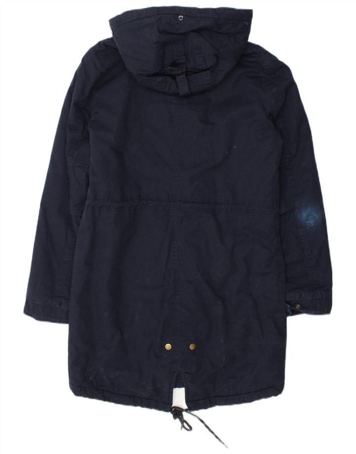 Marks & Spencer Męska kurtka parka oversize z kapturem UK 8, mała, granatowa
