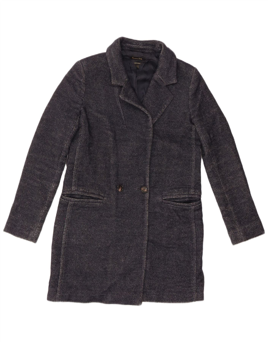 Płaszcz damski Massimo Dutti EU 36 XS, granatowy, wełniany