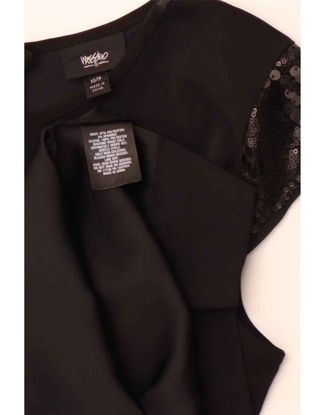 Damska sukienka typu shift MOSSIMO UK 6 XS, czarny poliester