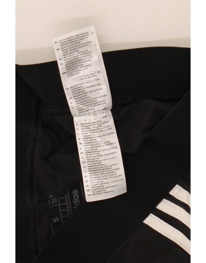 Damskie legginsy Adidas o regularnym kroju UK 8/10, małe, czarne, bawełniane