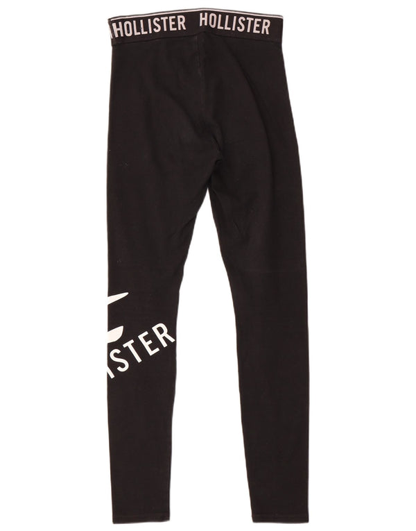 Damskie legginsy z grafiką Hollister UK 6 XS w kolorze czarnym