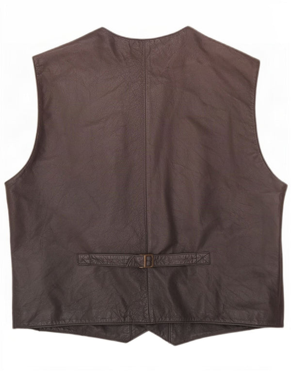Vintage męska kamizelka skórzana IT 56 XL czarna