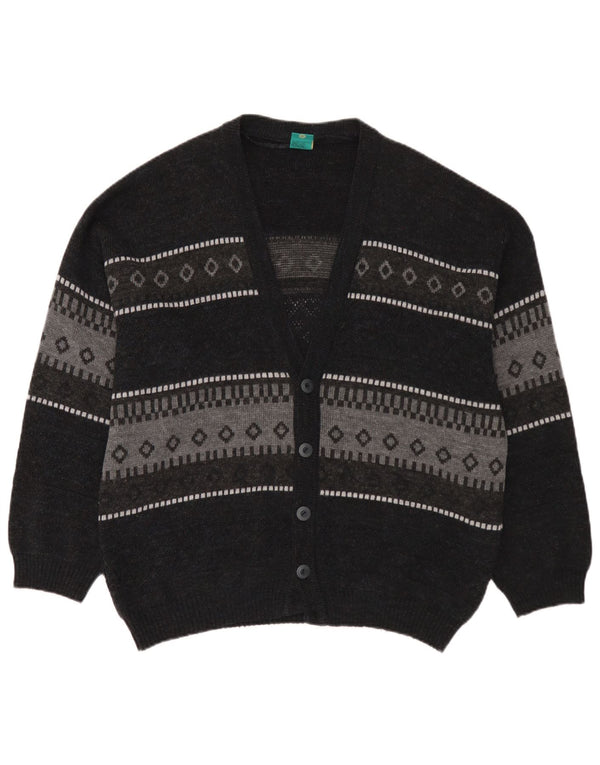 Męski sweter rozpinany C&A Canda, duży, granatowy, akryl Fair Isle