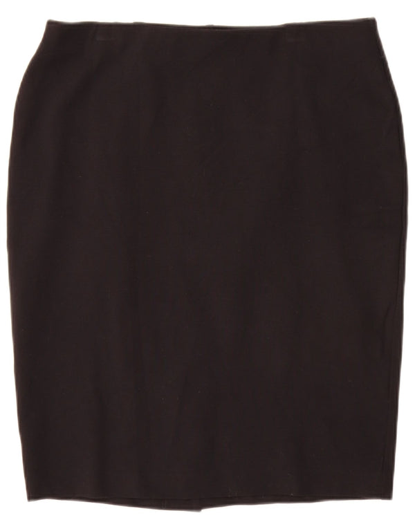 Marks & Spencer Damska spódnica ołówkowa UK 14 Large W32 Czarna wiskoza