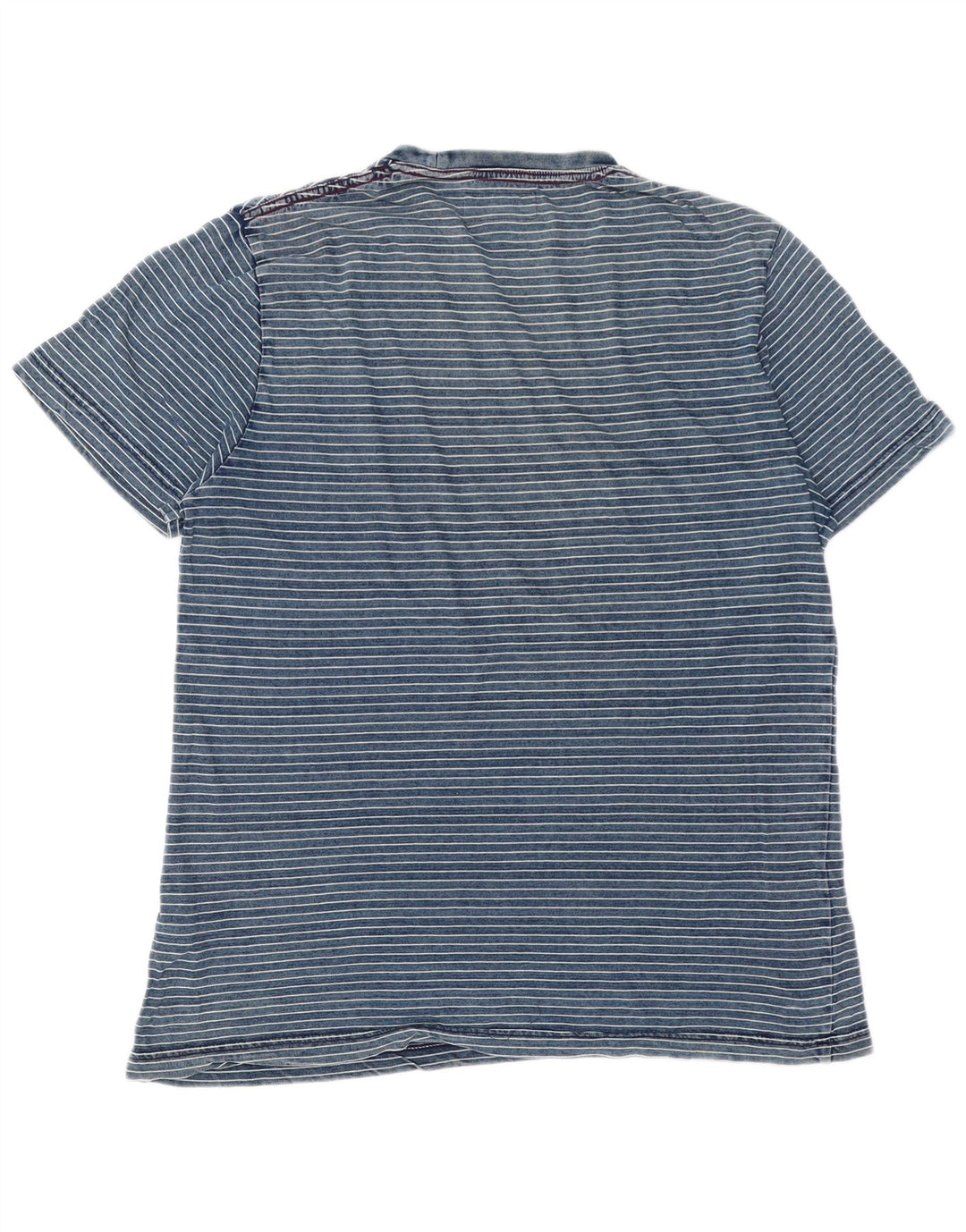 T-shirt męski Penguin, duży, bawełniany w niebieskie paski