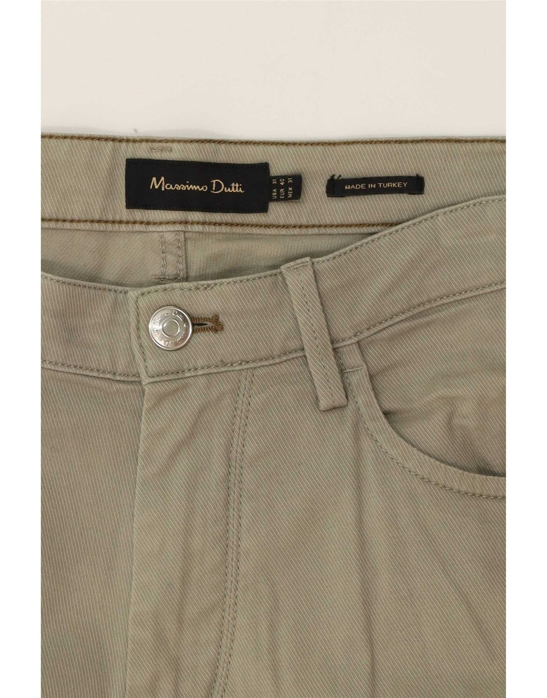 Męskie proste spodnie na co dzień Massimo Dutti EU 40 Medium W31 L30 Szare