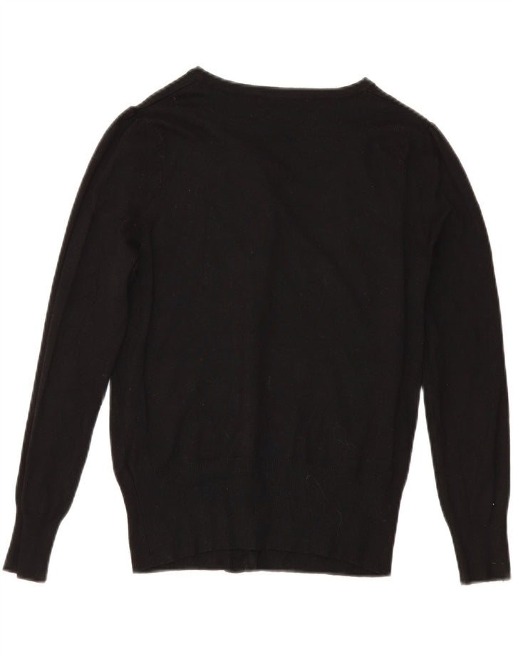 Marks & Spencer Damski sweter kardigan UK 10 Small, czarna wiskoza