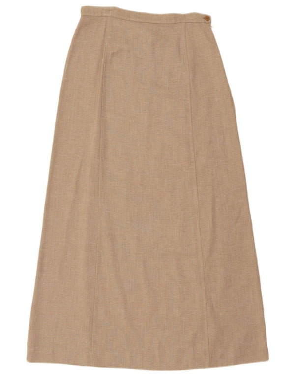Penny Black Womens High Waist Maxi Skirt IT 40 Small W28 Beige Viscose