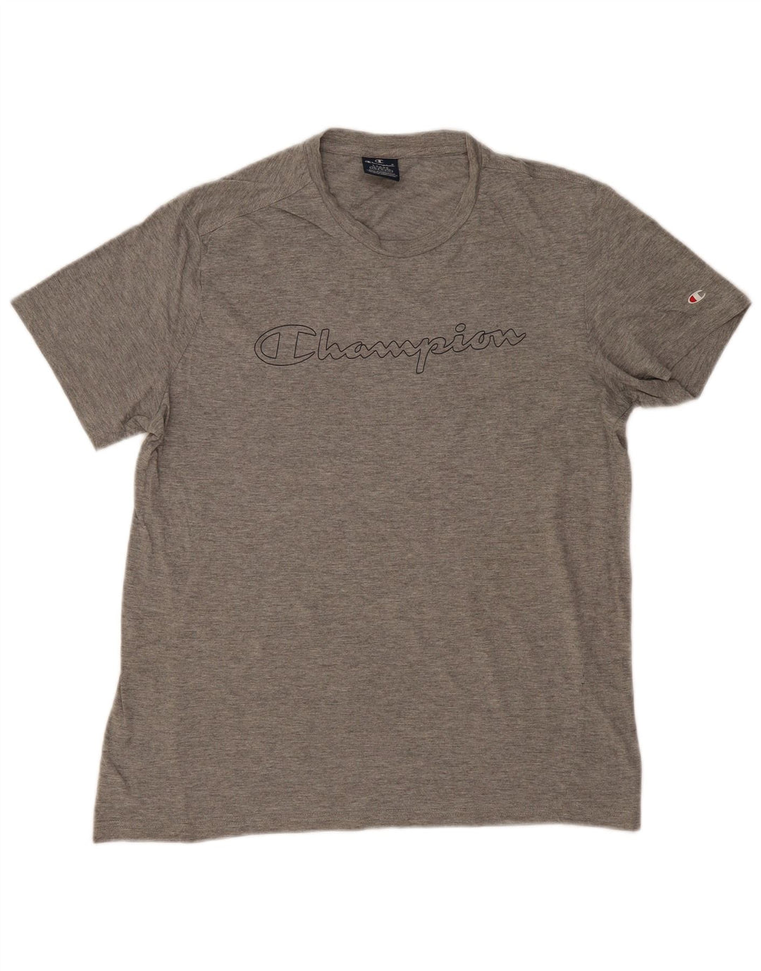 CHAMPION Mens Graphic T-Shirt Top Large Grey