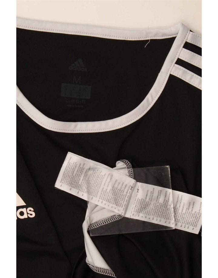 Męska koszulka Adidas Climalite Top, średni czarny poliester z blokami kolorów