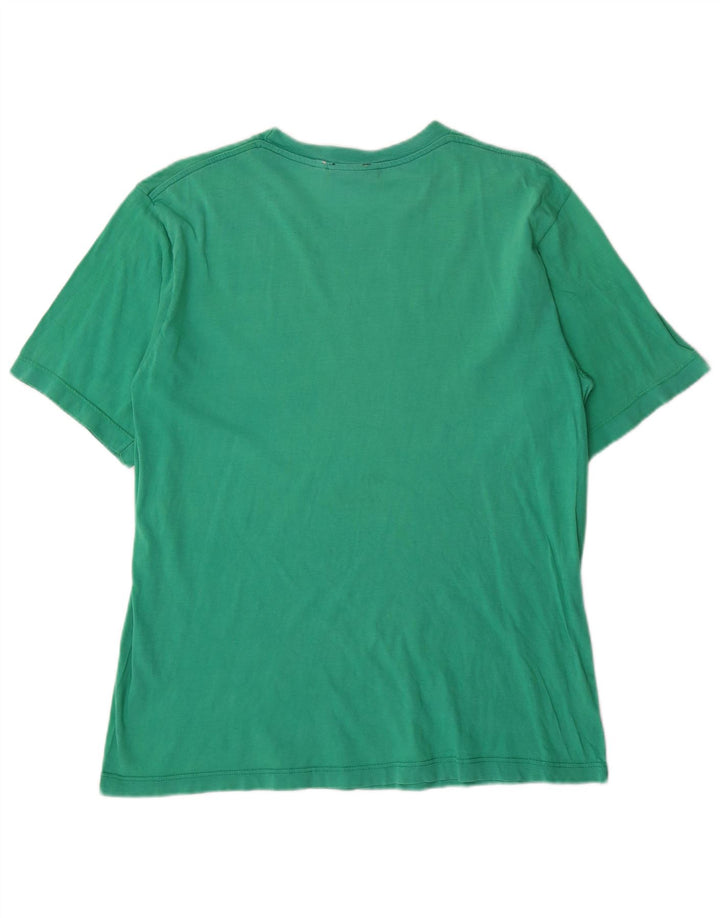 Męski T-shirt z grafiką Kappa, średni zielony