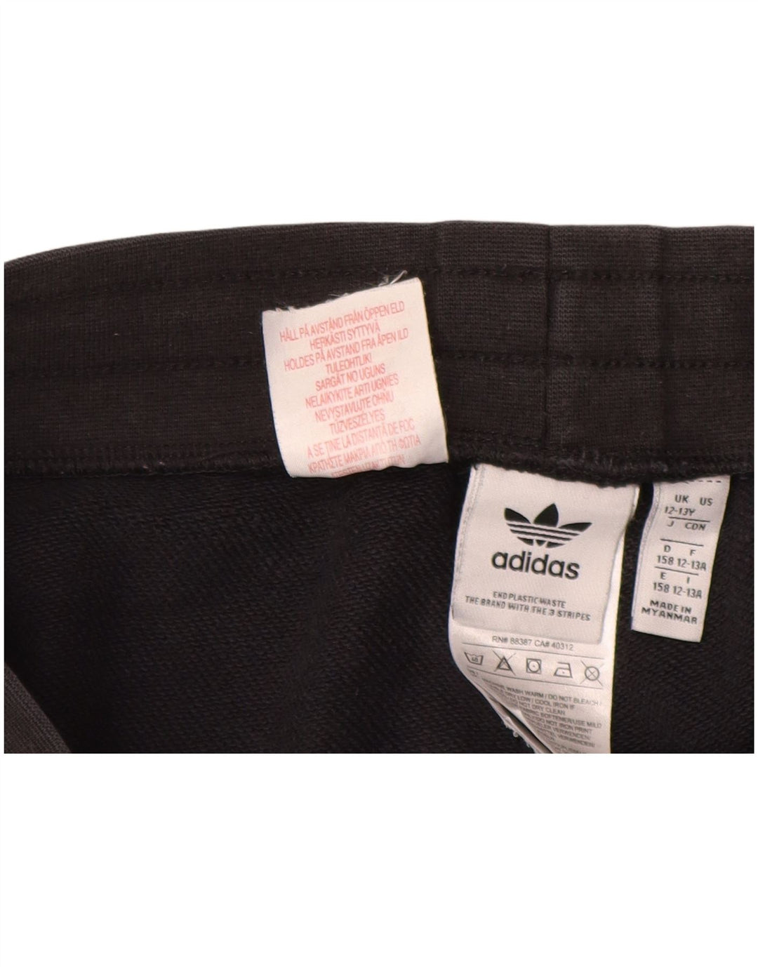 Dziewczęce spodnie dresowe ADIDAS Joggers 12-13 lat, czarna bawełna
