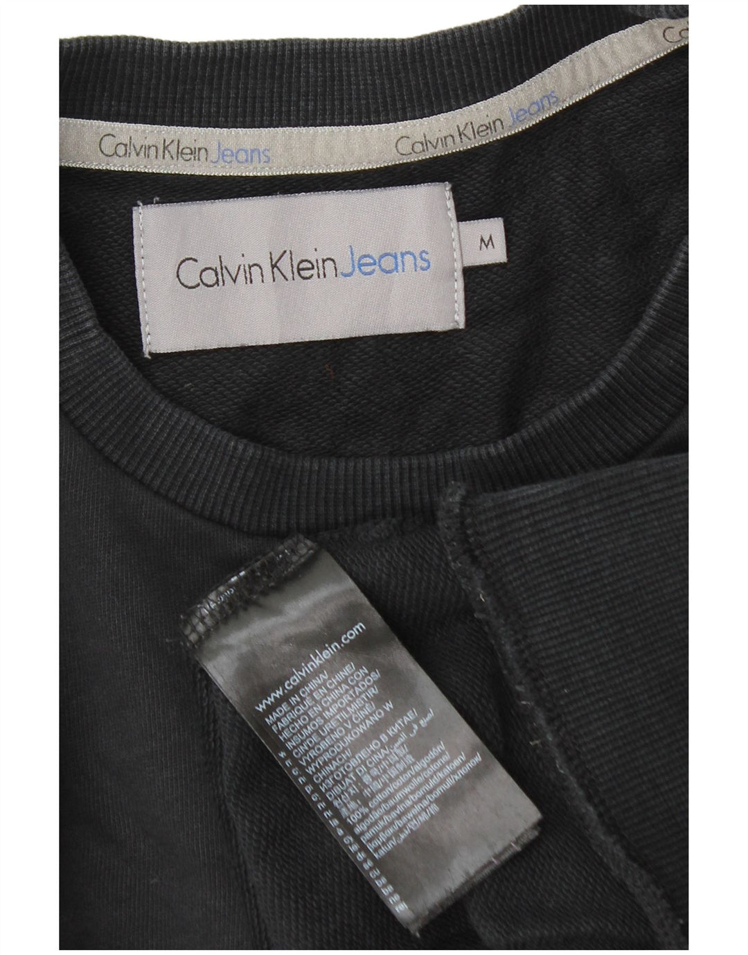 Męska bluza z grafiką Calvin Klein Jeans, średnia czarna, bawełniana