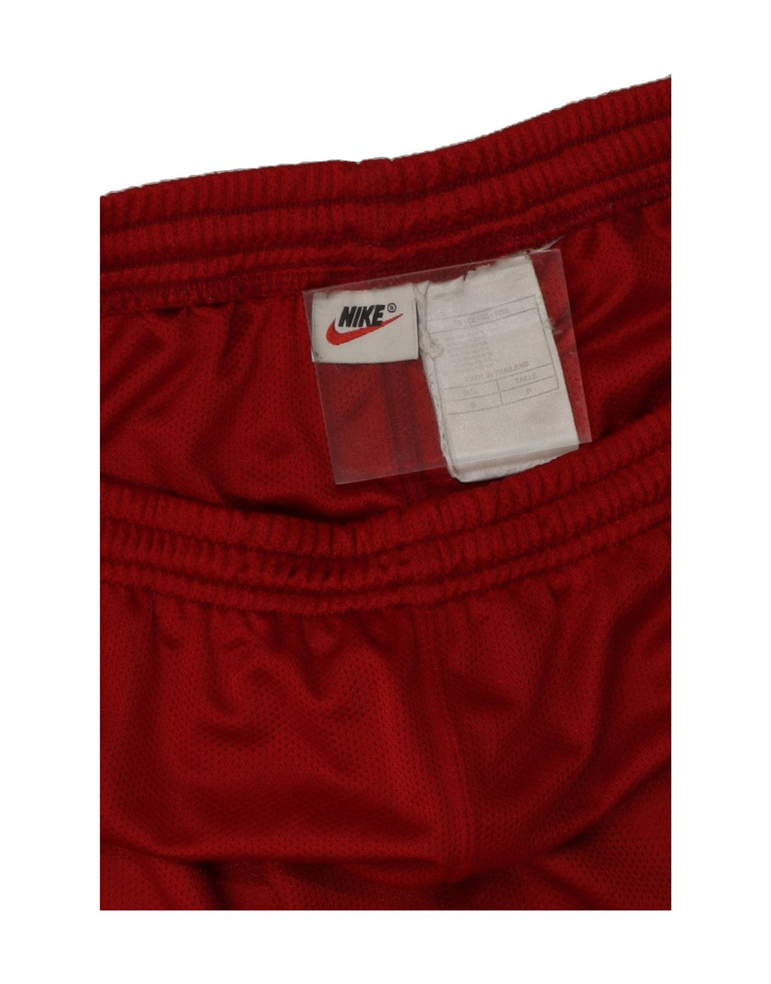 NIKE Mens Graphic Sport Shorts Small  Red Colourblock Polyester Vintage Nike and Second-Hand Nike from Messina Hembry 