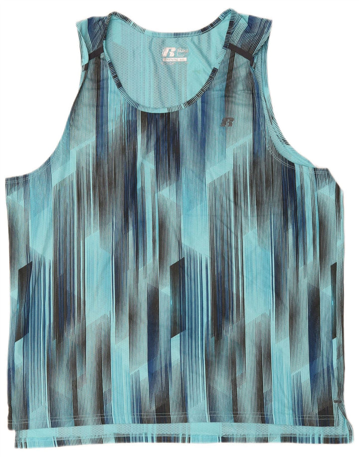 Męska kamizelka RUSSELL ATHLETIC XL, niebieski, geometryczny poliester