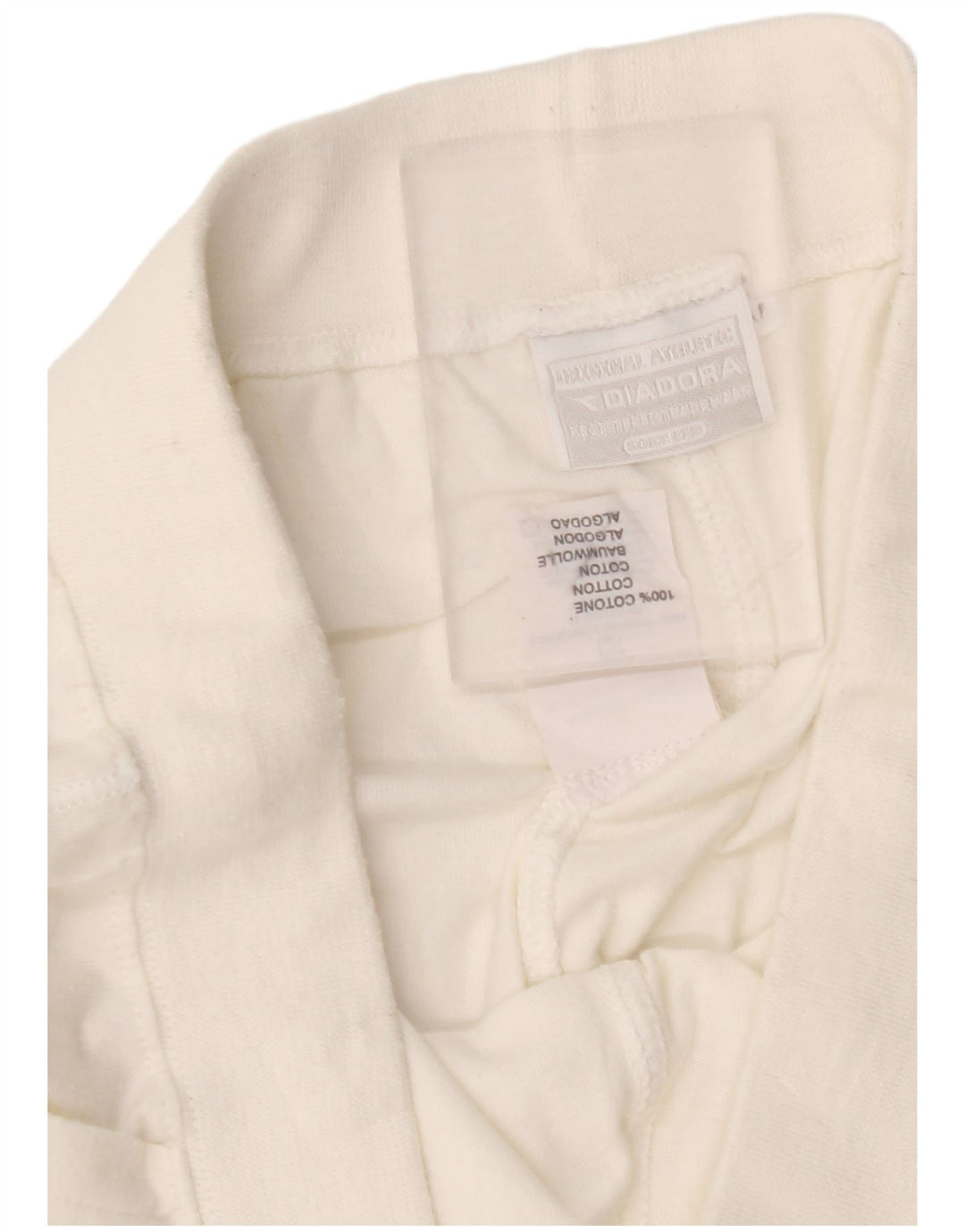 Damskie spodnie dresowe DIADORA Capri z szerokimi nogawkami UK 12 Średni biały