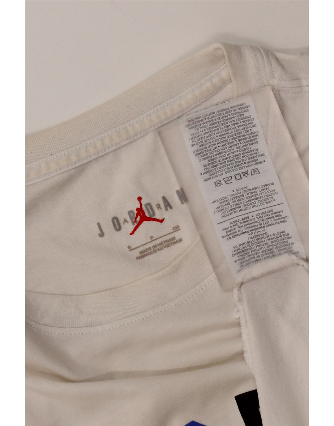 Męski T-shirt z grafiką Jordan, mały, biały, bawełniany
