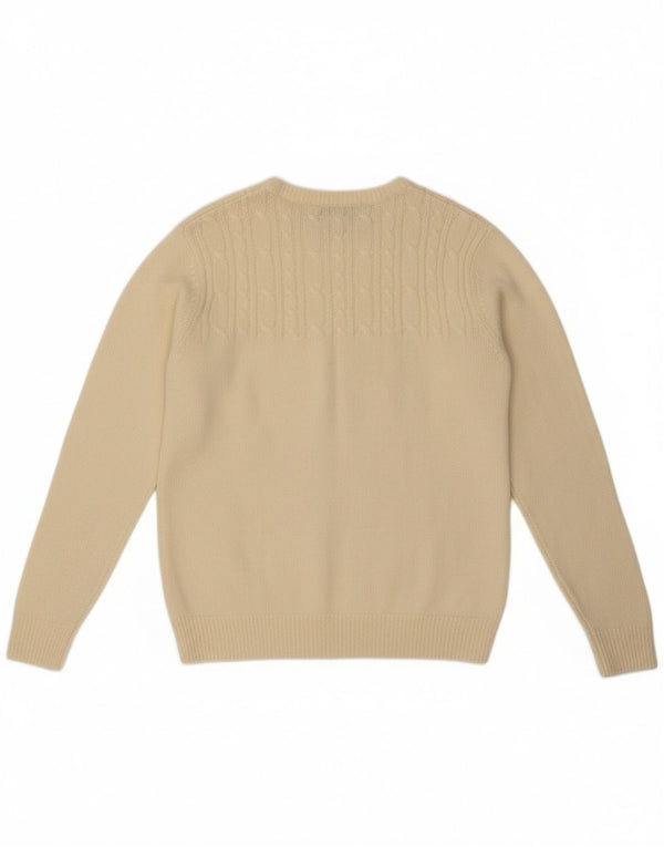 Damski sweter Trussardi z dekoltem w łódkę UK 16, duży w kolorze złamanej bieli